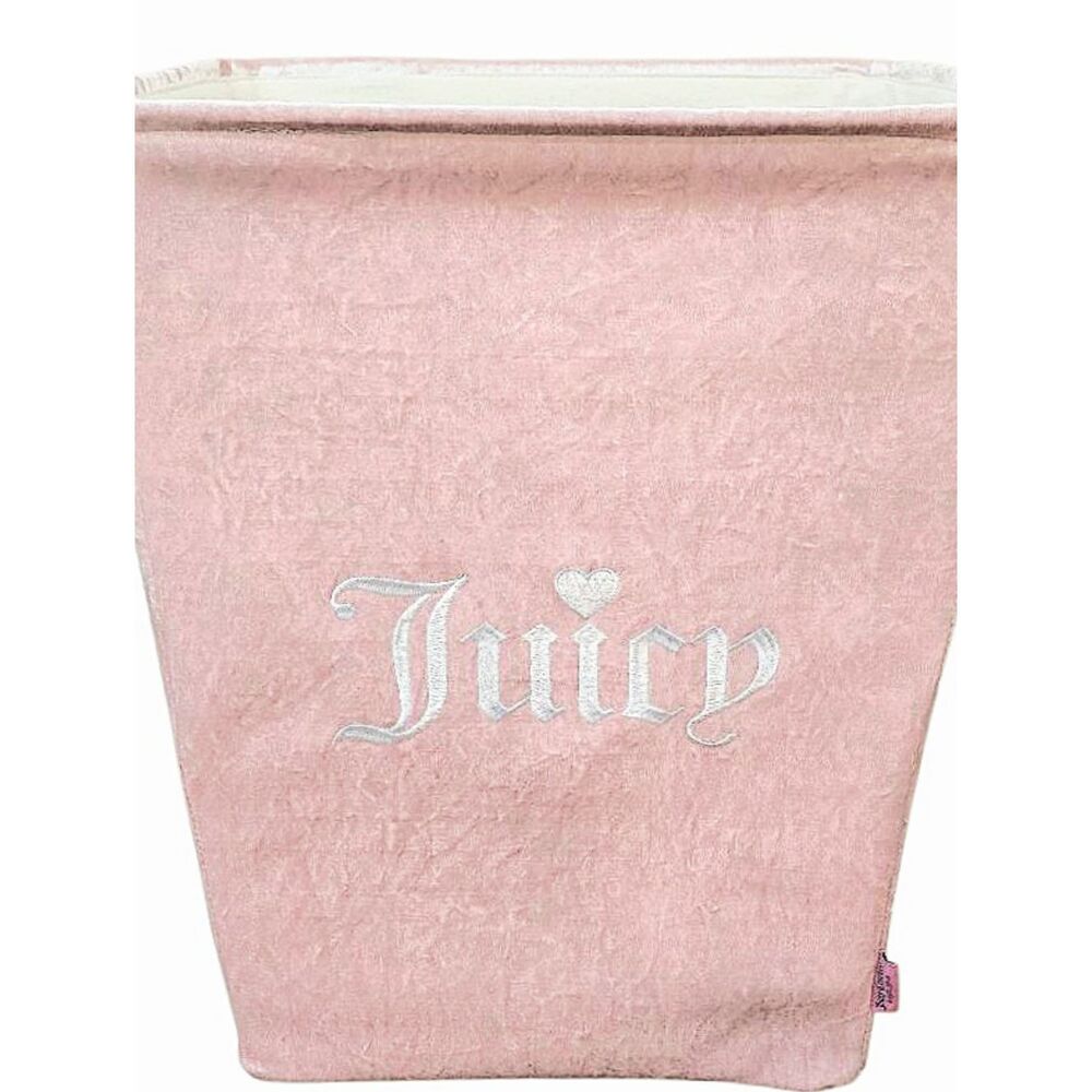 Juicy Couture Home Signature Logo Velour Hamper w/Handles